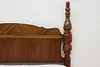 Art Deco Vintage Walnut & Mahogany Full Size Bed (5)