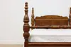 Art Deco Vintage Walnut & Mahogany Full Size Bed (7)