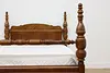 Art Deco Vintage Walnut & Mahogany Full Size Bed (8)