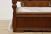 Art Deco Vintage Walnut & Mahogany Full Size Bed (9)