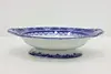 Victorian Antique English Flow Blue China Bowl, Doulton (4)