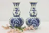 Pair of Dutch Vintage Hand Painted Porcelain Vases, Delft (2)