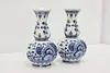 Pair of Dutch Vintage Hand Painted Porcelain Vases, Delft (3)