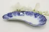 English Antique Flow Blue China Bone Plate, Meakin (2)