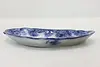 English Antique Flow Blue China Bone Plate, Meakin (4)