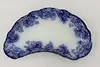 English Antique Flow Blue China Bone Plate, Meakin (7)