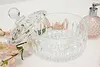 Traditional Vintage Cut Glass Covered Candy Bowl or Key Dish (3)