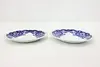 Pair of Victorian Antique Flow Blue China Saucers, Johnson (5)