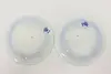 Pair of Victorian Antique Flow Blue China Saucers, Johnson (7)