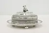 Victorian Antique Silverplate Butter Dish, Cow Sculpture, GM (11)