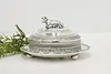 Victorian Antique Silverplate Butter Dish, Cow Sculpture, GM (2)