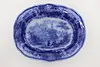 Victorian Antique Flow Blue China Serving Bowl, B&L (3)