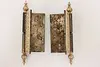 Pair of Antique Victorian Bronze & Iron Door Hinges (5)