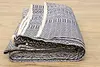 Farmhouse Antique Woven Blue & White Jacquard Wool Blanket #51910