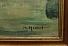 Summer Cabin Antique Original Oil Painting, Merlet 23" #53040