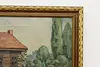 Summer Cabin Antique Original Oil Painting, Merlet 23" #53040