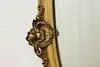 French Antique Gold Painted Oval Wall Mirror, Shells & Roses (11)