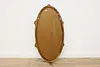 French Antique Gold Painted Oval Wall Mirror, Shells & Roses (13)