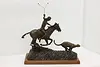 Native American Hunter Vintage Bronze Sculpture, Shoop (2)