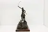 Native American Hunter Vintage Bronze Sculpture, Shoop (7)