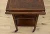 Arts & Crafts Antique Birch Rolling Tea or Bar Cart, Signed (11)