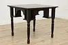 Farmhouse Antique Ash Pub Tavern Game Table, Drink Holders (3)