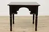 Farmhouse Antique Ash Pub Tavern Game Table, Drink Holders (4)