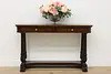 Georgian Vintage Mahogany Hall Console Sofa Table, Hickory (2)