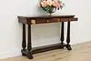 Georgian Vintage Mahogany Hall Console Sofa Table, Hickory (3)