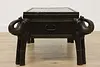 Asian Vintage Carved Coffee Table & Storage, Elephants #53237