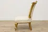 French Rococo Design Antique Carved Gilt Side Chair (8)