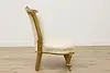 French Rococo Design Antique Carved Gilt Side Chair (10)