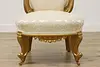 French Rococo Design Antique Carved Gilt Side Chair (6)