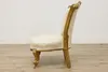 French Rococo Design Antique Carved Gilt Side Chair (8)