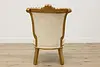 French Rococo Design Antique Carved Gilt Side Chair (9)