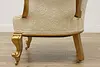 French Rococo Design Antique Carved & Painted Armchair (10)