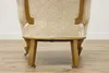 French Rococo Design Antique Carved & Painted Armchair (13)