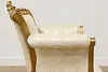 French Rococo Design Antique Carved & Painted Armchair (15)