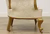 French Rococo Design Antique Carved & Painted Armchair (16)