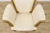 French Rococo Design Antique Carved & Painted Armchair (7)