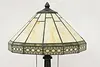 Arts & Crafts Vintage Stained Glass Office or Library Lamp (13)