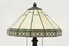 Arts & Crafts Vintage Stained Glass Office or Library Lamp (5)