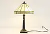 Arts & Crafts Vintage Stained Glass Office or Library Lamp (7)