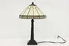 Arts & Crafts Vintage Stained Glass Office or Library Lamp (8)