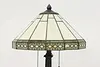 Arts & Crafts Vintage Stained Glass Office or Library Lamp (12)