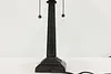 Arts & Crafts Vintage Stained Glass Office or Library Lamp (13)