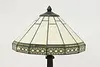 Arts & Crafts Vintage Stained Glass Office or Library Lamp (16)