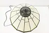 Arts & Crafts Vintage Stained Glass Office or Library Lamp (18)