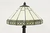 Arts & Crafts Vintage Stained Glass Office or Library Lamp (8)