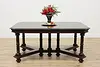 Tudor Antique Walnut Dining Table, 2 Leaves Opens 99" (11)